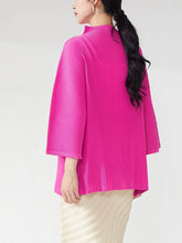 Truly Pleated High-Neck Blouse Top